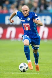 Hier im Dress des FC Luzern, mit Georgien gefeierter Torschütze in Lettland: Valeriane Gvilia. (KEYSTONE/Urs Flueeler)