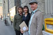 Die Petitionäre (von links): Richard Hirzel, Anita Lötscher und Hanspeter Egloff. (Bilder: Seraina Hess)