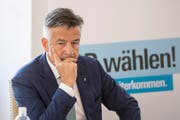 Ein nachdenklicher Hans Wicki. Kritik wegen seines Französisch nimmt er aber gelassen. (Bild: Urs Flüeler/Keystone (Stans, 17. Oktober 2018))