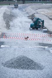 Es finedet ein Tag der offenen Baustelle bei der Tangente Zug/Baar statt. (Bild: Jakob Ineichen (29.09.2018)). Die Bilder habe ich im Auftrag der Zuger Zeitung fotografiert. Nutzung durch Dritte ist nicht erlaubt/nur in Ruecksprache mit der Zeitung oder dem Fotografen erlaubt.