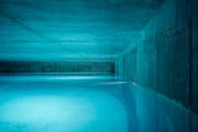 Was beinahe aussieht wie ein Schwimmbecken ist Bestandteil der neuen Trinkwasseraufbereitungsanlage. Bild: Pius Amrein (Luzern, 19. Oktober 2018)