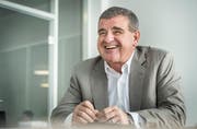 Peter Spuhler zeigte sich beim Interview humorvoll. (Bild: Andrea Stalder)