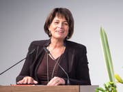 Auch zwei Monate vor Amtsende engagiert: Bundesrätin Doris Leuthard warnt die CVP-Delegierten vor den Folgen der Selbstbestimmungs-Initiative. (Bild: KEYSTONE/URS FLUEELER)