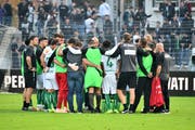 FC St.Gallen: Einheit demonstrieren, und auch in schwierigen Tagen zusammenstehen. (Bild: Freshfocus)