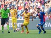Raphael Nuzzolo bringt Xamax zum Punktgewinn gegen Basel (Bild: KEYSTONE/GEORGIOS KEFALAS)