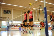 Der Toggenburger Block stand auch gegen Volleya Obwalden sehr gut.(Bild: Reinhard Kolb).