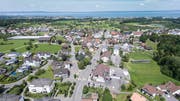 Das Zentrum von Mörschwil mit Blick Richtung Bodensee. (Bild: Ralph Ribi - 28. Mai 2018)