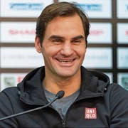 Roger Federer am Sonntag bei der Pressekonferenz in Basel. (Bild: Georgios Kefalas/Keystone, 21. Oktober 2018)