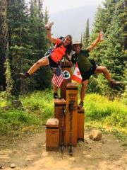 «Thriftshop» und «Asolo» am Ziel in Manning Park, Kanada, nach 4300 Kilometern. (Bild: zVg)