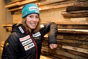 Michelle Gisin am Heimauftritt auf der Lenzerheide. Bild: Jean-Christophe Bott/Keystone (25. Januar 2018)