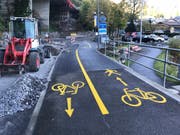 An dieser Stelle auf dem Veloweg in Hergiswil werden die Fahrräder elektronisch erfasst. (Bild: PD)