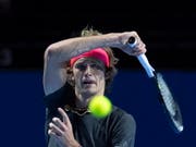 Alexander Zverev spielt diese Vorhand mit viel Drall. (Bild: KEYSTONE/EPA KEYSTONE/GEORGIOS KEFALAS)