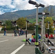 Die Scooter in Reih und Glied. (Bild: Alice Wigger)