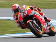 War in dieser Saison oft Sturzopfer: Marc Marquez, seit letztem Sonntag fünffacher MotoGP-Weltmeister (Bild: KEYSTONE/EPA AAP/DAVID CROSLING)