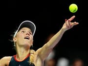 Caroline Wozniacki bei den WTA Finals in Singapur (Bild: KEYSTONE/EPA/WALLACE WOON)