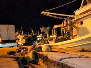 Ein starkes Seebeben im Westen Griechenlands hat materielle Schäden etwa an einem Hafen auf der Insel Zakynthos verursacht. Personen wurden keine verletzt. (Bild: KEYSTONE/AP imerazante.gr/UNCREDITED)