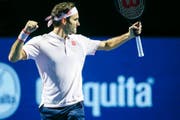 Roger Federer gewinnt. (Bild: Alexandra Wey/Keystone)