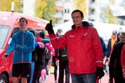 Zufrieden im Zielgelände: Marathon-OK-Präsident Jost Huwyler. ((Bild: Corinne Glanzmann (Luzern, 28. Oktober 2018))