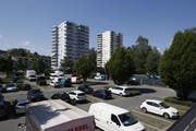 Dieses Areal soll überbaut werden. (Bild: Stefan Kaiser (Hünenberg, 8. Mai 2018))