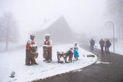 Winterstimmung gestern beim Restaurant Gupf oberhalb von Rehetobel. (Bild: Urs Bucher)