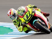 Endlich wieder einmal zurück in den Top 10: der Berner Moto2-Fahrer Dominique Aegerter (Bild: KEYSTONE/EPA/KIMIMASA MAYAMA)