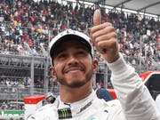 Daumen hoch: Lewis Hamilton hats geschafft und ist zum 5. Mal Formel-1-Weltmeister (Bild: KEYSTONE/AP AFP/ALFREDO ESTRELLA)
