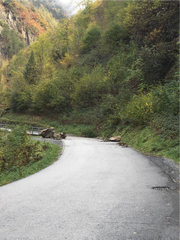 Mehrere Steine stürzten auf die Bristenstrasse. (Bild: PD, 30. Oktober 2018)