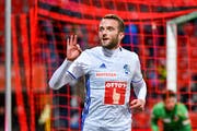 Christian Schneuwly jubelt nach dem Siegtor gegen Xamax. (Bild: Martin Meienberger/Freshfocus (Neuenburg, 28. Oktober 2018))