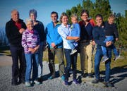 Guido, Maria, Elisabeth und Hansrolf Sutter haben jahrzehntelang Gäste auf der Ebenalp bewirtet und übergeben nun die Verantwortung an Samara, Annelies und Sepp Kölbener (von links). Bild: PD