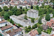 Luftaufnahme der Kanti Wattwil vom Sommer 2012. Der Kanton möchte die Kanti veräussern, wenn das BWZT wieder aus dem temporären Quartier ausziehen kann. (Bild: PD)