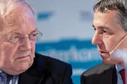 Der Druck wurde zu gross: Johann Schneider-Ammann und Ignazio Cassis und ihre Bundesratskollegen mussten zurückkrebsen. (Bild: Georgios Kefalas/Keystone (Pratteln, 29. September 2018))
