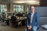 «Unsere Wurzel ist St. Gallen»: Namics-Chef Bernd Schopp am Hauptsitz des Unternehmens. (Bild: Michel Canonica (18. Januar 2018))