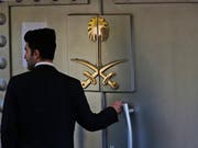 Hinter dieser Türe verschwand der Journalist Jamal Kashoggi: Pforte des saudi-arabischen Konsulats in Istanbul. (Bild: KEYSTONE/AP/LEFTERIS PITARAKIS)