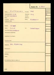 Dieses Dokument wurde erstellt, als Pavel Hoffmann in Kreuzlingen eintraf. (Bild: Schweizerisches Bundesarchiv Bern, Dossier E4264#1985/196#50051*)