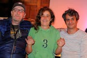 Das Organisationskomitee von «Behind the Bush Productions»: Bülent Serbest, Antonia Dobler und Artur De Sousa. (Bild: Rudolf Steiner)
