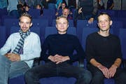 Produzent Stefan Eichenberger, Schauspieler Max Hubacher und Regisseur Hannes Baumgartner im Cinema Liberty. (Bild: Werner Lenzin)