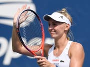 Jil Teichmann steht am WTA-Turnier in Linz in der Hauptrunde (Bild: KEYSTONE/EPA/COREY SIPKIN)