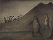 Das Gemälde «Eindringlinge» (um 1902/03) von Alfred Kubin ist Teil der Ausstellung «Phantastisch! Alfred Kubin und der Blaue Reiter» im Lenbachhaus in München. Sie dauert vom 9. Oktober 2018 bis 17. Februar 2019. (Bild: Eberhard Spangenberg, München/VG Bild-Kunst, Bonn 2018)