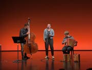 Das Trio Iheimisch mit Pirmin Huber, Simone Felder und Adrian Würsch (von links).