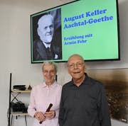 Nelly und Armin Fehr in der Erzählstunde im Ortsmuseum Amriswil. (Bild: Yvonne Aldrovandi-Schläpfer)