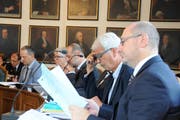 Blick in den Obwaldner Kantonsrat: Seit den Wahlen im März 2018 sitzt hier pro drei Männer eine Frau im Parlament. (Bild Markus von Rotz )