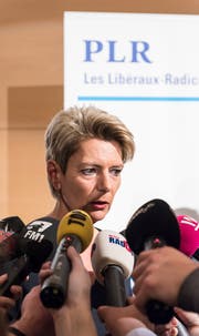 Im Fokus des Medieninteresses: Karin Keller-Sutter. (Bild: Thomas Hary)