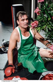 Boxen oder Gärtnern? Pit-Arne Pietz im Monolog «Das Auge des Tigers». (Bild: Tanja Dorendorf)