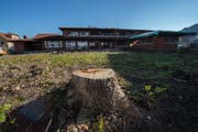 Beim geplanten Hospiz in Littau wurden 18 Bäume gefällt. Bild: Dominik Wunderli (28. September 2018)