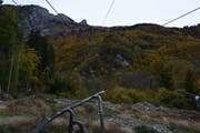 Die Seilbahn in Frümsen fährt nach dem Vorfall derzeit nicht. (Bild: Kapo SG)