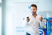 Ari Andricopoulos vom Zuger Gewinner-Start-Up RoomPriceGenie. (Bild: Swiss Start-UP (9. November 2018))