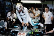 Überlegener Weltmeister: Mercedes-Pilot Lewis Hamilton. (Bild: Nelson Antoine/AP (São Paulo, 10. November 2018))