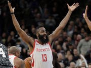 Ein frustrierter James Harden von den Houston Rockets (Bild: Keystone/AP/Eric Gay)