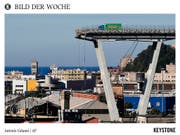 Die Reste der Unglücksbrücke in Genua sollen ab Mitte Dezember abgerissen werden. (Bild: KEYSTONE/AP/ANTONIO CALANNI)