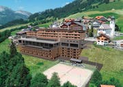 So soll die Mountain Lodge in Sörenberg dereinst aussehen. Visualisierung: PD